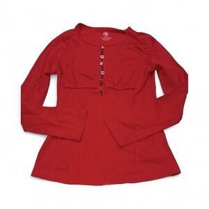Red Long Sleeve Top girls size 10